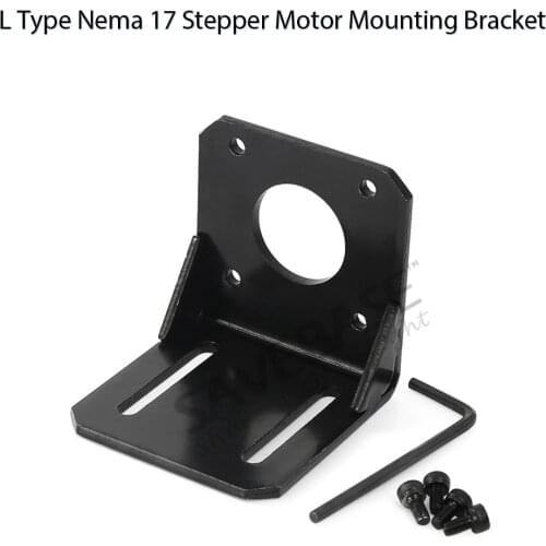 SAVEBASE 1pc Mounting Bracket Motor Mounting Holder With M3 Screws for Nema17 Standard Stepper Motor&Gear/Servo Stepper Motor