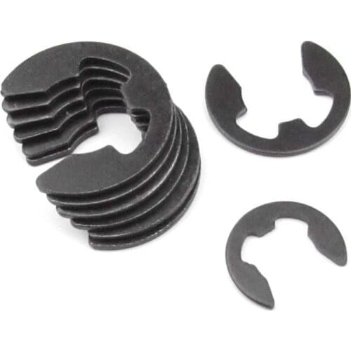 10/100pcs Black Steel E Clip Circlip Retaining Ring Washer for Shaft Fastener M1.2 M1.5 M2 M3 M3.5 M4 M5 M6 M7 M8 M9 M10 M12 M15