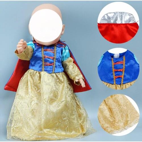 High Quality Doll Dress Handmade Cute Skirt + Red Cloak Long Sleeve Gown Clothes for 18 inch 43Cm Girl Doll Accessories Toy
