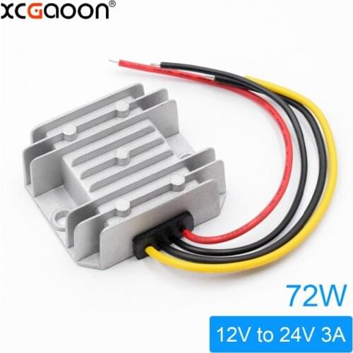 XCGaoon DC DC Converter Adapter input DC 12V ( Voltage Range 9V-16V ) Output 24V 3A 72W Step-Up Car Power Supply