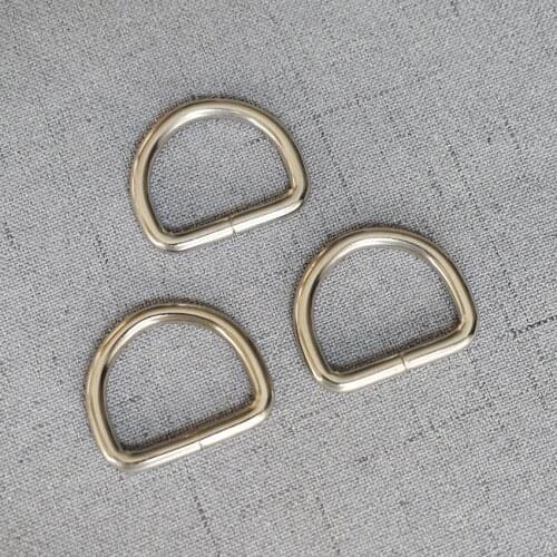 1 Piece 25mm Silver High Quality Metal Dee D Ring Buckle for Backpack Bag Parts Leather Craft Strap Belt Purse Pet Collar Clasp