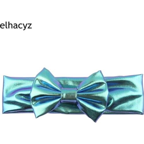 1PC Chic Girl 4''/5" Printed Hair Bow Headband Mermaid DIY Hair Accessories For Kids Headwrap Headwear Women Party Wear