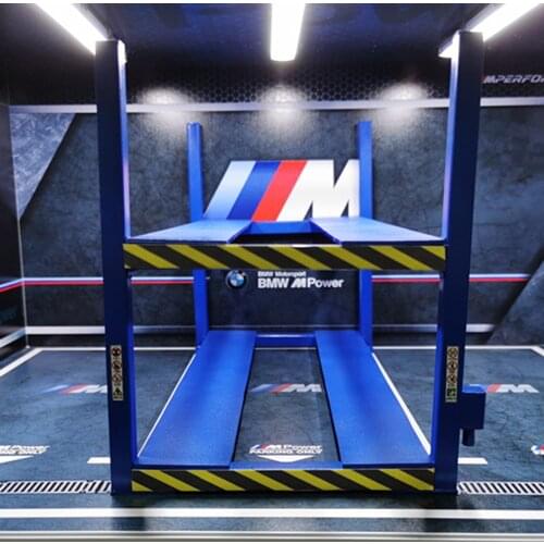 11.11 hot sale 1:18 new high simulation alloy car model car parking lot model scene toy dustproof display box