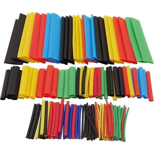 164Pcs/Set Polyolefin Heat Shrink Tube 8 Sizes Heat Shrink Tube Kit Assorted Insulation Sleeving Heat Shrink Tubing Wire Cable