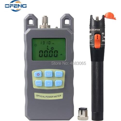 2 In1 FTTH Fiber Optic Tool Kit VFL Fiber Optical Power Meter 10MW Visual Fault Locator Fiber optic test pen 10km