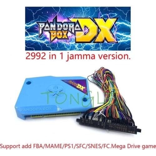 2020 Pandora Box DX 2992 in 1 arcade jamma board hdmi vga cga crt scan line can add FBA MAME PS1 SFC SNES FC MD game 3d tekken