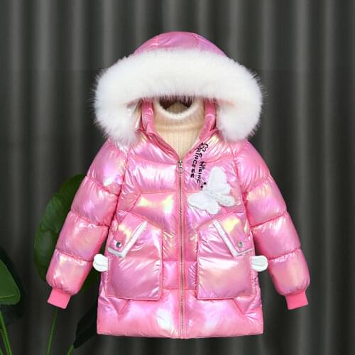 2021 Girls Down Jacket Childrens Winter Clothing Kids Warm Thick Coat Windproof Jacket for Girl Cartoon Parka Winter Outerwear