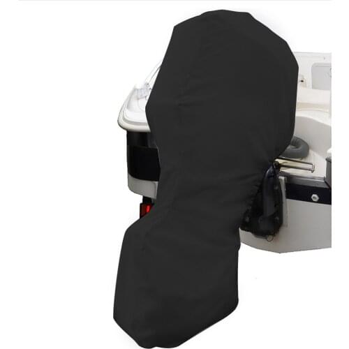 420D 40-50HP Boat Full Outboard Engine Cover Protection Waterproof Sunshade Dust-proof For 40-50HP Motor Black