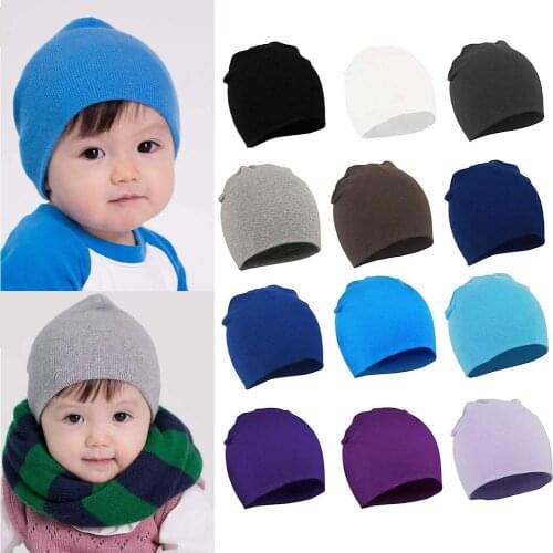 Baby Beanie Street Dance Hip Hop Hat Spring Autumn Baby Hat Boys Girls Knitted Striped Cap Winter Warm Solid Color Children Hat
