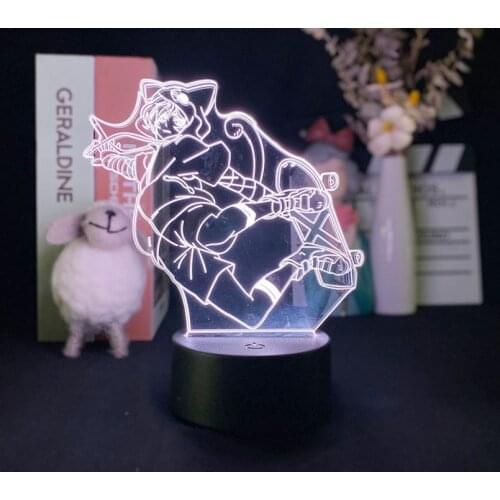 Kids Night Light LED USB SK8 The Infinity Miya Figure Anime 3D Lamp Kids Birthday Gift Bluetooth Base Gaming Room Club Decor