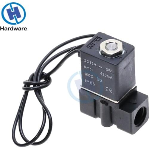 1/4" Threaded Plastic Electric Solenoid Valve DC12V 100 degrees Water dispenser valve Fish tank