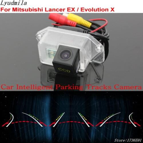 Lyudmila Car Intelligent Parking Tracks Camera FOR Mitsubishi Lancer EX / Evolution X Car Back up Reverse Rear View Camera