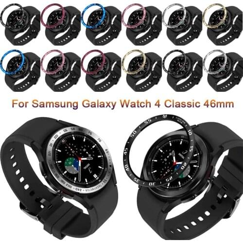 Alloy Bezel Ring Cover For Samsung Galaxy Watch 4 Classic 42mm 46mm Smart watch Dial Adhesive Anti Scratch protection metal case
