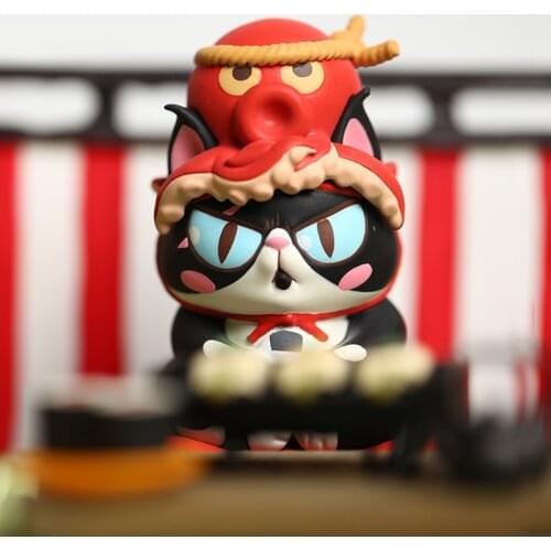 Cute Anime Figure Gift Surprise Box Original Instant Noodles Cats Head with Food Series Blind Box Toys Model Confirm Style