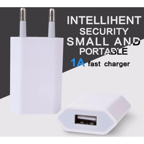USB Wall Charger Charger Adapter 5V 1A Single USB Port Quick Charger Socket Cube for iPhone 7/6S/6S Plus/6 Plus