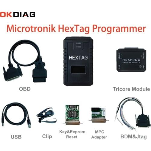 Newest Microtronik HexTag Programmer V1.0.8 with BDM Funtions EEPROM Reset Get Tricore and MPC5XX Module Diagnostic Tools