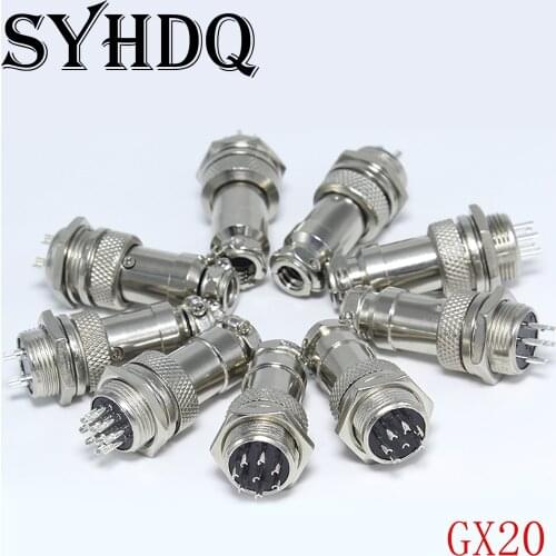 Panel de cable Circular GX20, 2/3/4/5/6/7/8 /9/10 Pines, macho + hembra, 20mm, L94-100Y, Conector de aviación, enchufe con tapa