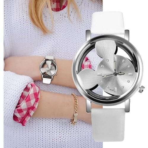 Luxury Mickey Cartoon Women Watch Top Brand Fashion Leather Watch Ladies Dress Watch kadin izle Girl Gift Hodinky Relogios