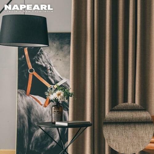 NAPEARL 1 Piece Grey Blue Blackout Curtains For The Living Room Solid Plain 140 x 260cm Curtain For Window Room Decor