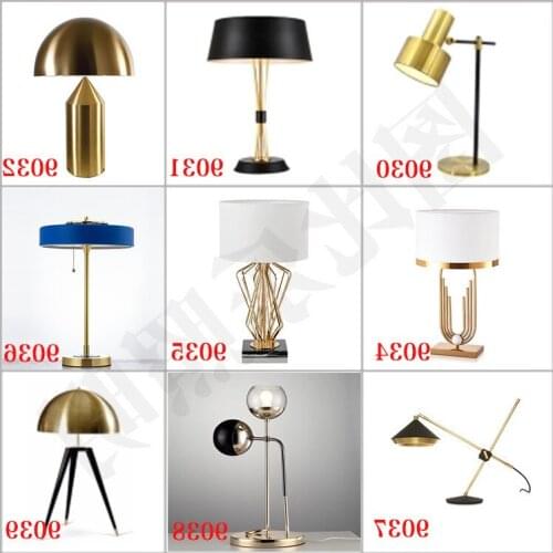 Modern Simple Model Room Apartment Desk Lamp Household Living Room Bedroom Bedside Show Hall Metal Nordic Desk Lamp luminaria
