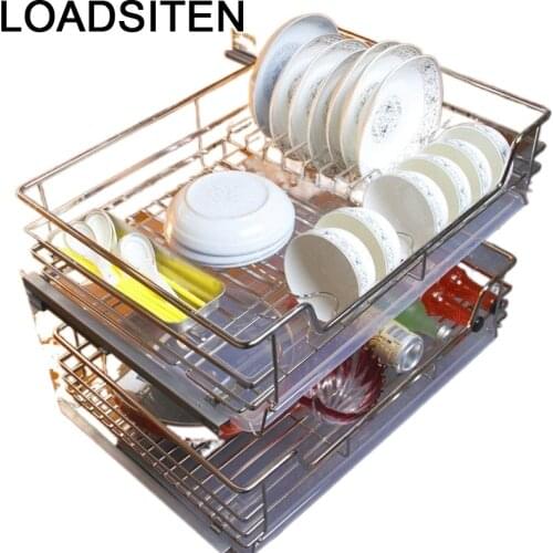 Drainer Pantry Keuken Almacenaje Armario Platos Cucina Pantries Stainless Steel Organizer Cocina Cozinha Kitchen Cabinet Basket