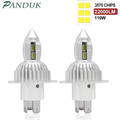 PANDUK H4 Bulb Led Headlight 110w 22000lm 9003 Hb2 Light Car H4 Lamp Super Bright Fog Motocycle Headlight 12v 6000K