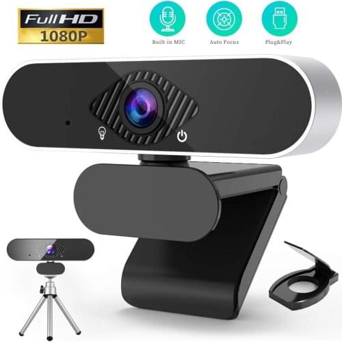 News Computer Webcam with Built-in Microphone 2MP Full HD 1080P Widescreen Video Work Home Accessories USB Web Camera for PC
