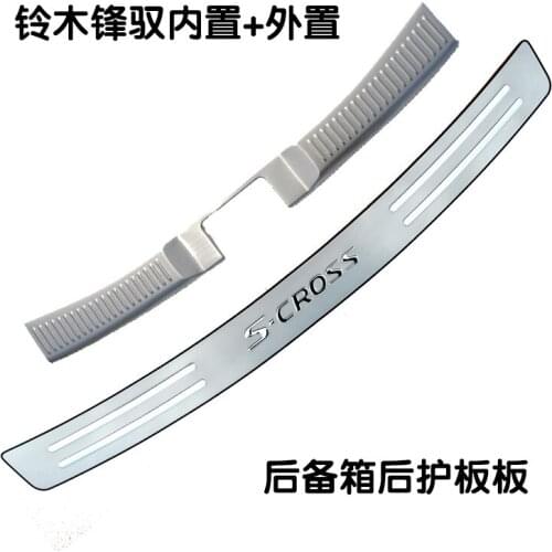 High quality stainless steel rear windowsill panel,Rear bumper Protector Sill For Suzuki SX4 S-Cross S Cross 2014-2018