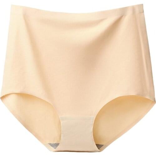KJ307 Womens Panties Ice Silk Intimates 3D High Waist Underpants Sexy Lingerie seamless underwear big size briefs for women