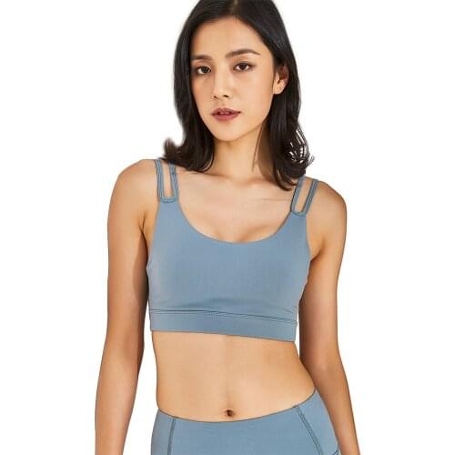 Female Yoga Bra Top Push Up Nylon Quick Dry Fitness Jogging Training Bodybuilding Workout Underwear Padded Sports Tops for Women