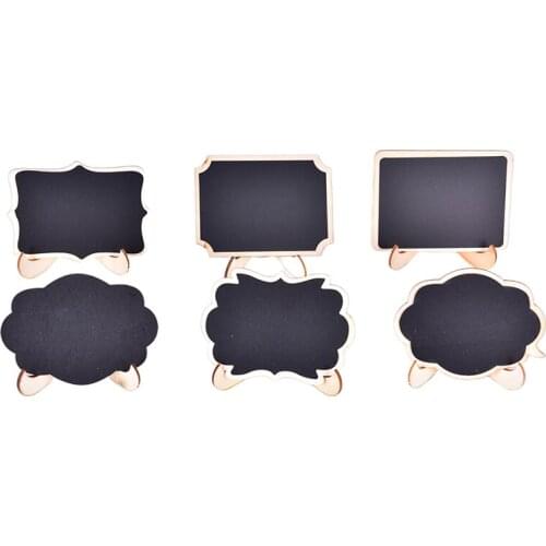 1PC Mini Wooden Blackboard Portable Message Board Chalkboard Stand Universal Wedding Party Table Decor Tags