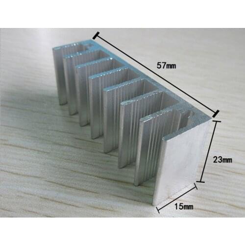 10pcs Circuit board PCB Heatsink / CPU aluminum alloy profile 15*57*23mm aluminum heatsink white radiator aluminum profile