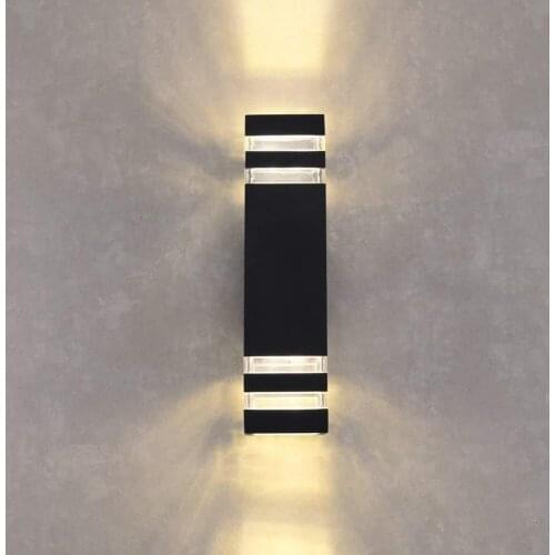 12W LED wall lamp square double head spotlight waterproof corridor wall-mounted bedroom living room staircase balcony garden