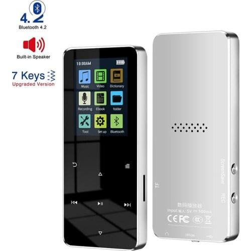 2019 New Stylish Metal Touch Portable MP3 MP4 Music Player Bluetooth-compatible 4.2 Player Walkman Sport Mp3 Music Player