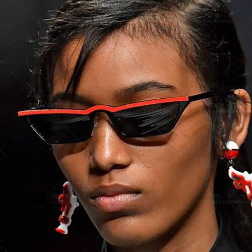 2021 flat-top sunglasses frame classic hue Vintage glasses Cat Eye Narrow frame lentes de sol hombre Unisex Sun Glasses UV400