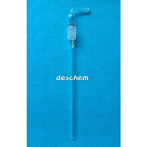 24/29 Glass Long-Stem Hose Inlet Adapter,90 Bent Airway Tube