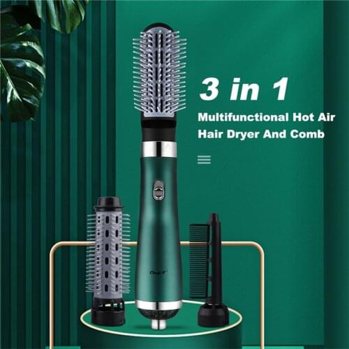 3 In 1 Multifunctional Electri Hair Dryer Hot Air Blower Brush Comb Ceramic Negative Ion Pro Volumizer Straightener Curling Iron