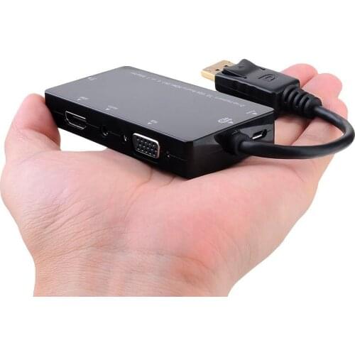 Displayport DP Male To DVI HDMI VGA Audio Female Adapter Display Port Cable Converter For computer