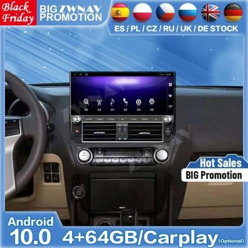 DSP Android 10.0 Car Multimedia Player GPS Navigation For Toyota PRADO 2010 2011 2012 2013 2014 2015 2016 2017 Radio Head Unit