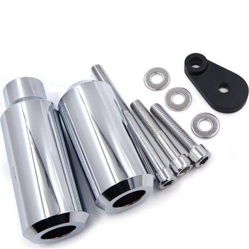 Free Shipping Frame Slider Chrome For Kawasaki Zx-6R Zx-6Rr 636 2005 Aftermarket Motorcycle Parts No Cut Crash Protector