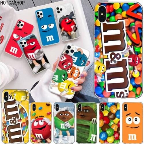 M&Ms Candy Chocolate Phone Case for iphone 12 pro max mini 11 pro XS MAX 8 7 6 6S Plus X 5S SE 2020 XR cover