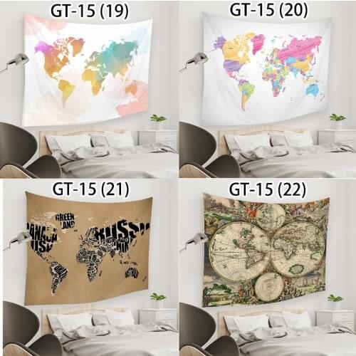 Color world map witchcraft supplies tapestries room decor aesthetic tapesrty hanging cloth wall decor pink tapestry boho decor