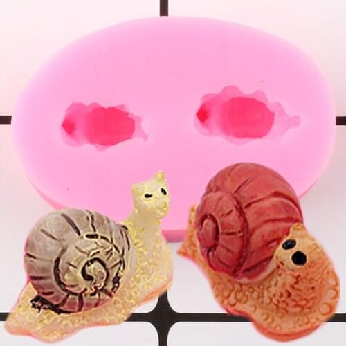 Snail Silicone Mold Candy Resin Molds Cupcake Topper Fondant Moulds Cake Decorating Tools Chocolate Gumpaste Mould