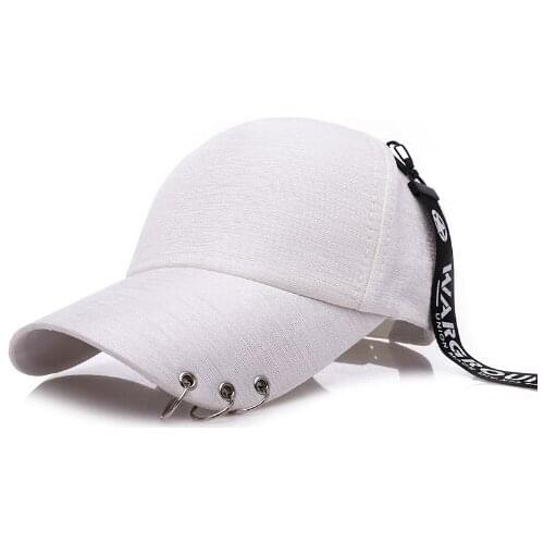 New ladies metal decorate leisure baseball cap spring summer sun shade breathable hanging string stylish cap