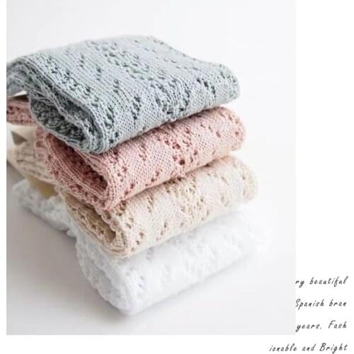 0-3Years Baby Girls Hollow Out Bowknot Stockings Knitted Solid Breathable Thin Leggings For Infant Newborn Baby