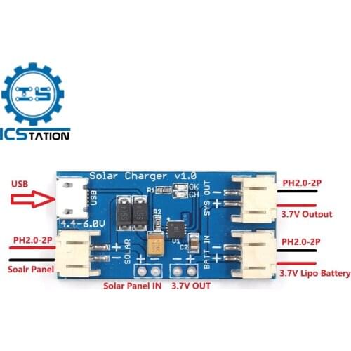 Mini Solar Charging Module Voltage Regulator CN3065 Generating Electricity With Small Solar Lipo Charger Module 3.7V 500mA