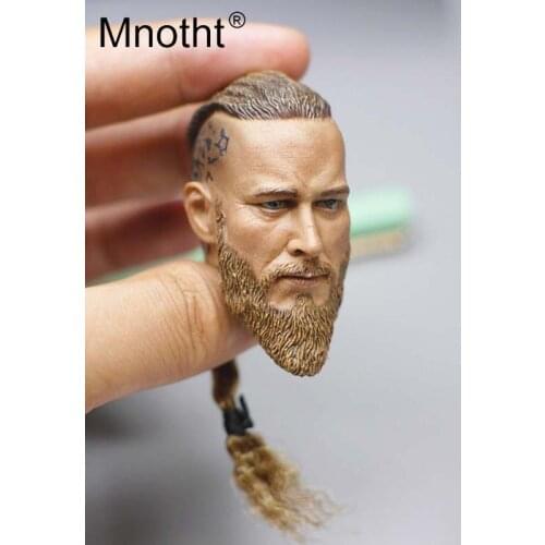 Mnotht Male Soldier Head Carving Models 1/6 Head Sculpt Viking Travis Fimmel For Muscle Body Hot Toys Holiday Gift m3