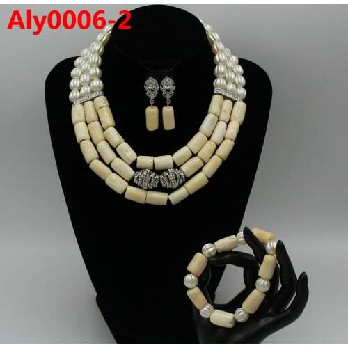 Fashion Women Coral African Beads Jewelry Sets Nigerian Wedding Party Costume Jewellery Set Aly0006-1