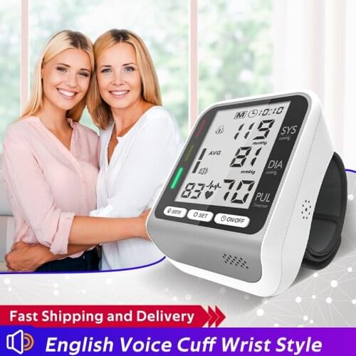 Blood Pressure Monitor Sphgmomanometer Medische Digitale Lcd Pols Bloeddrukmeter Automatische Tonometer Bloeddruk BP Pulse Meter