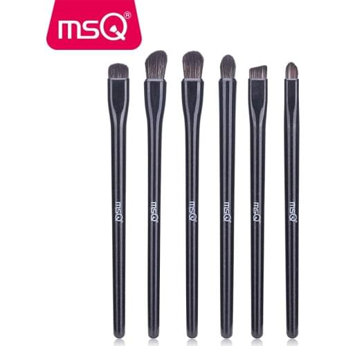 MSQ 6PCS Eyes Brush Eyeshadow Makeup Brushes Set Blending Eyebrow Lip Nose Shader Eye shadow Brush Kits Pink Make Up Tools